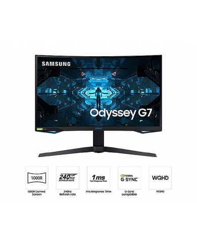 Samsung Odyssey G7 32" QLED 240Hz G-SYNC 1ms 1000R WQHD - Pc Gamer Casa Samsung Odyssey G7 32" QLED 240Hz G-SYNC 1ms 1000R WQHD - Pc Gamer Casa