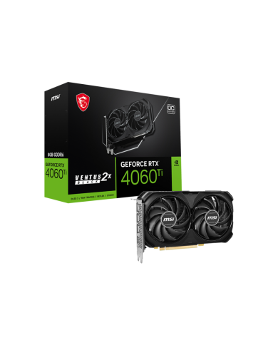 MSI GeForce RTX 4060 Ti VENTUS 2X BLACK 8G OC- Carte Graphique MSI GeForce RTX 4060 Ti VENTUS 2X BLACK 8G OC- Carte Graphique