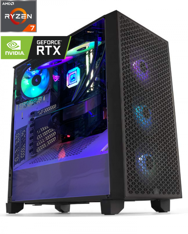 PC X AMD RYZEN 7- 7800X 3D-RTX 4060 Ti 8GB
