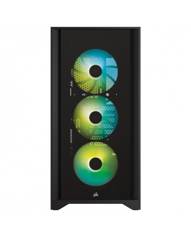 Corsair iCUE 4000X RGB Tempered Glass (Noir) - Pc Gamer Casa Corsair iCUE 4000X RGB Tempered Glass (Noir) - Pc Gamer Casa