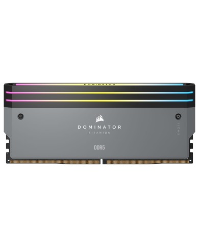 Corsair Dominator Titanium DDR5 RGB 64Go (2 x 32 Go) 6000 MHz CL30Gris | RAM PC GAMINIG| PC Gamer Casa Corsair Dominator Titanium DDR5 RGB 64Go (2 x 32 Go) 6000 MHz CL30Gris | RAM PC GAMINIG| PC Gamer Casa