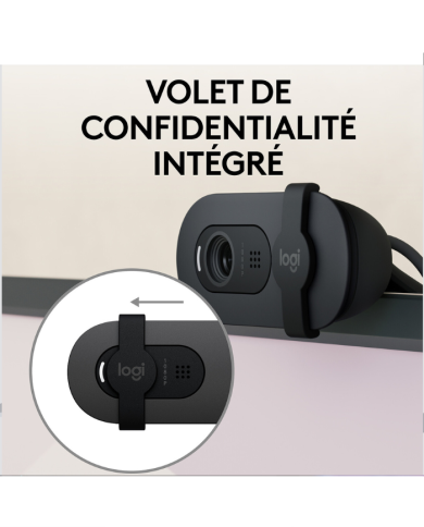 Logitech BRIO 100 (Graphite) - Webcam - Pc Gamer Casa