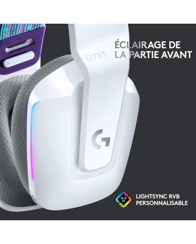 Logitech G733 Lightspeed (Blanc) - Micro-casque Logitech G733 Lightspeed (Blanc) - Micro-casque