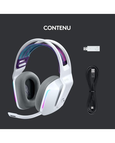 Logitech G733 Lightspeed (Blanc) - Micro-casque Logitech G733 Lightspeed (Blanc) - Micro-casque