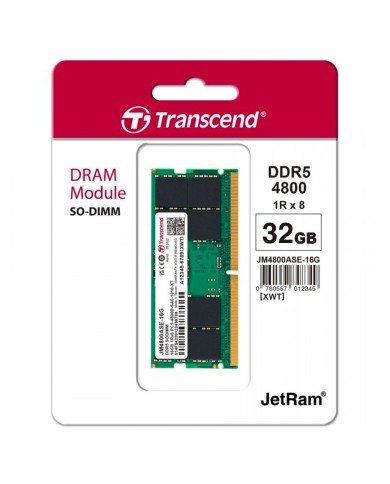 TRANSCEND SoDIMM 32GB DDR5 4800Mhz - RAM PC PORTABLE