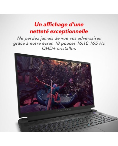 Alienware m18 R2 18" QHD+ 165 Hz|i9-14900HX | RTX 4070 | 32 Go | 1 To | WINDOWS 11 FAMILLE Alienware m18 R2 18" QHD+ 165 Hz|i9-14900HX | RTX 4070 | 32 Go | 1 To | WINDOWS 11 FAMILLE