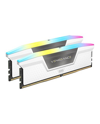 Corsair Vengeance RGB DDR5 32 Go (2 x 16 Go) 5600 MHz CL36 BLANC Corsair Vengeance RGB DDR5 32 Go (2 x 16 Go) 5600 MHz CL36 BLANC