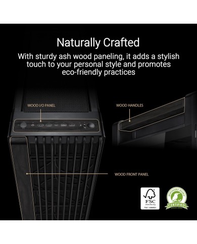 BOITIER ASUS PROART PA602 WOOD METAL PWM NOIR BOITIER ASUS PROART PA602 WOOD METAL PWM NOIR