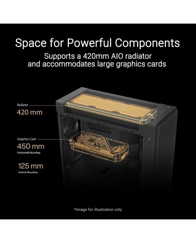 BOITIER ASUS PROART PA602 WOOD METAL PWM NOIR BOITIER ASUS PROART PA602 WOOD METAL PWM NOIR