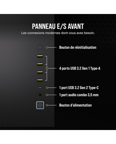 CORSAIR 6500X Boîtier PC mATX Mid-Tower - BOITIER PC CORSAIR 6500X Boîtier PC mATX Mid-Tower - BOITIER PC