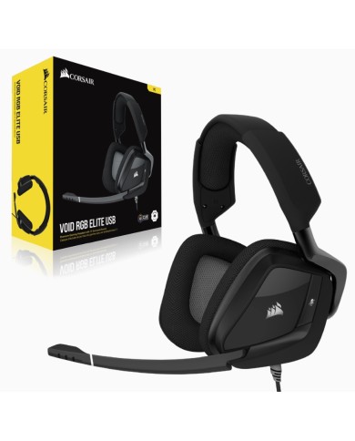 CORSAIR VOID RGB ELITE USB - Filaire - Carbone - Casque Gamer CORSAIR VOID RGB ELITE USB - Filaire - Carbone - Casque Gamer
