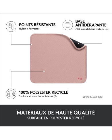 Logitech Mouse Pad Studio Series (Rose) - Tapis Souris Logitech Mouse Pad Studio Series (Rose) - Tapis Souris