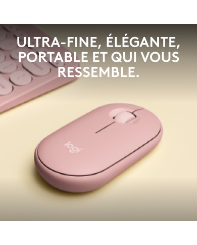 Logitech Pebble 2 M350s (Rose) - Souris Logitech Pebble 2 M350s (Rose) - Souris