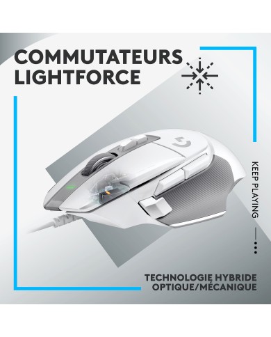 Logitech G502X Blanc - Souris Logitech G502X Blanc - Souris