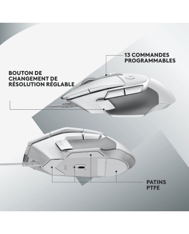 Logitech G502X Blanc - Souris Logitech G502X Blanc - Souris