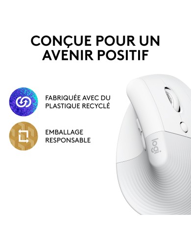 Logitech Lift (Blanc) - Souris Logitech Lift (Blanc) - Souris