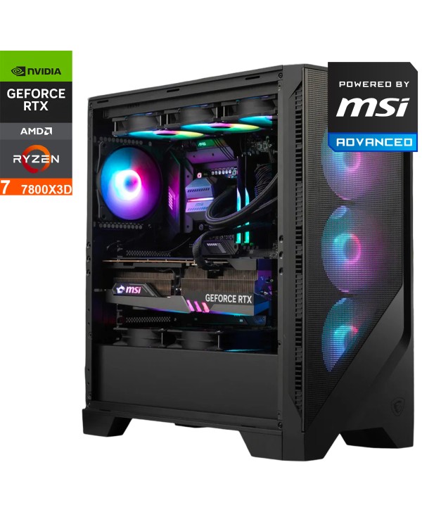PC GAMER ULTRA 5 - AMD Ryzen 7 7800X3D| MSI Shadow 2x RTX 5070 12GB GDDR7| 32GB DDR5| 2TB NVMe