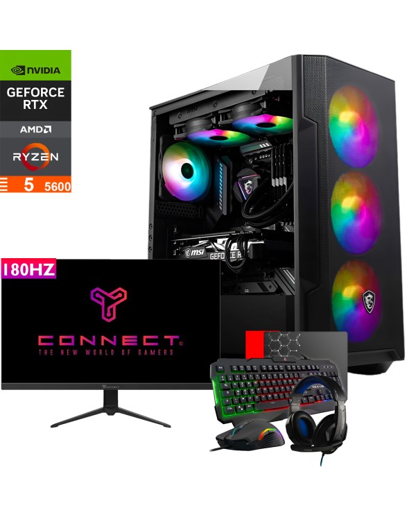 Pack Full Gamer R5 5600 RTX 3060 12GB + CONNECT 27" 180HZ IPS + THE G-LAB ARGON-E