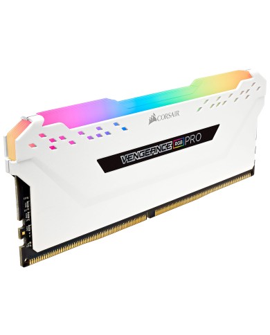 Corsair Vengeance RGB PRO Series 32 Go (4x 8 Go) DDR4 3200 MHz CL16 Blanc - RAM PC Corsair Vengeance RGB PRO Series 32 Go (4x 8 Go) DDR4 3200 MHz CL16 Blanc - RAM PC
