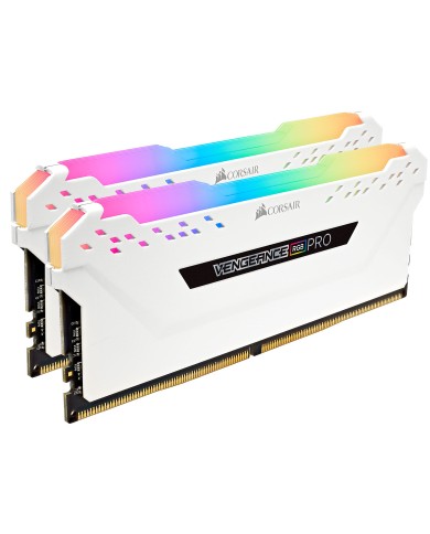 Corsair Vengeance RGB PRO Series 32 Go (4x 8 Go) DDR4 3200 MHz CL16 Blanc - RAM PC Corsair Vengeance RGB PRO Series 32 Go (4x 8 Go) DDR4 3200 MHz CL16 Blanc - RAM PC