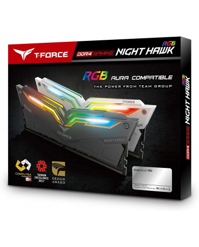 Team Group T-Force Nighthawk Noir RVB 16 Go (2X8 Go) 3600 MHz CL18 Team Group T-Force Nighthawk Noir RVB 16 Go (2X8 Go) 3600 MHz CL18