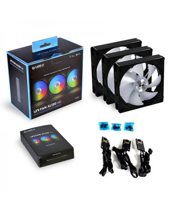 Lian Li Uni Ventilateur AL120 Triple Pack Noir